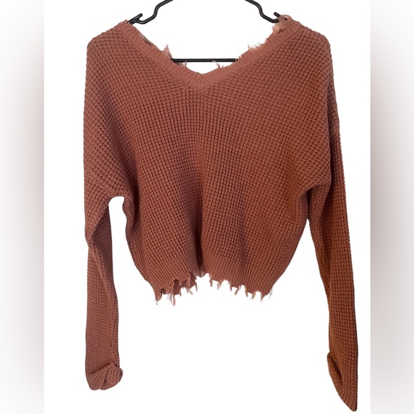 Moon & Madison raw edge sweater size S - Picture 5 of 6